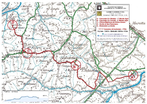 Cammini di Asdrubale 2024 1a Tappa - Mappa