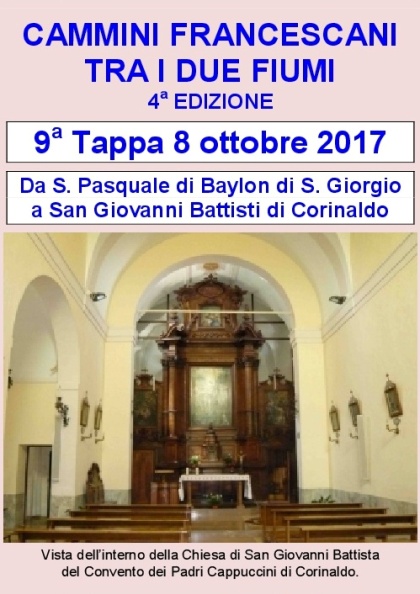 9a Tappa domenica 8 ottobre 2017