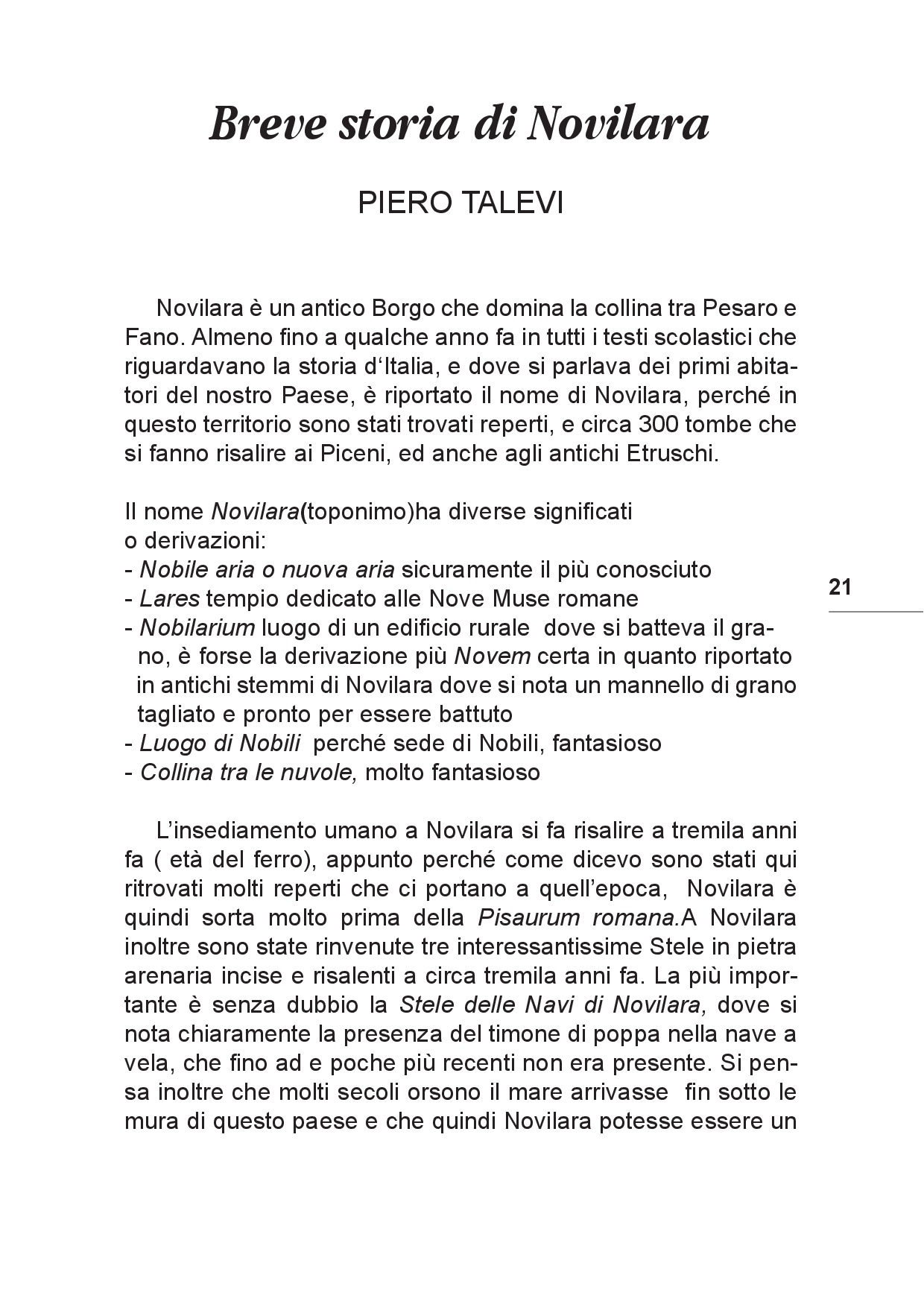 Il viaggio... Sulle tracce del futuro tra Colline e Paesi p.021