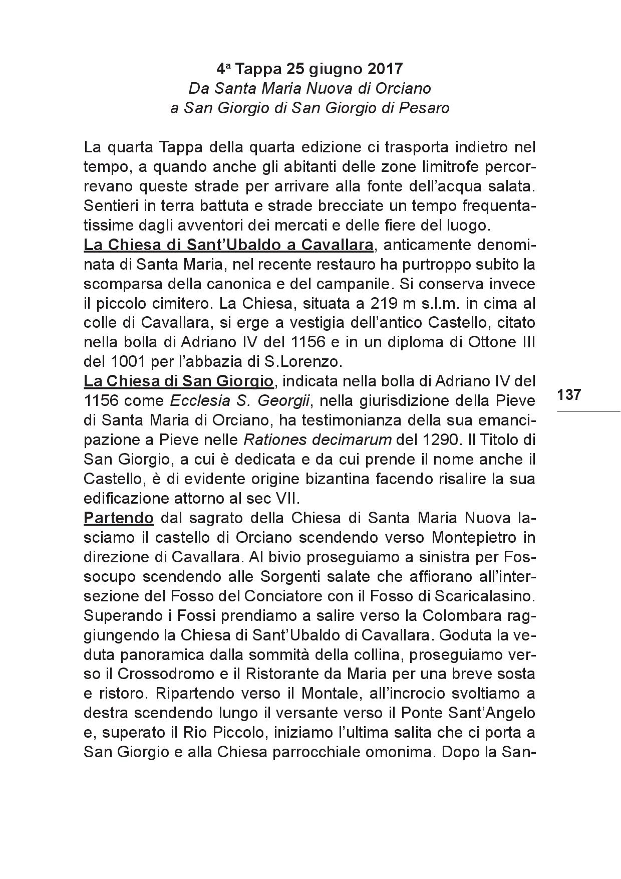 Il viaggio... Sulle tracce del futuro tra Colline e Paesi p.137