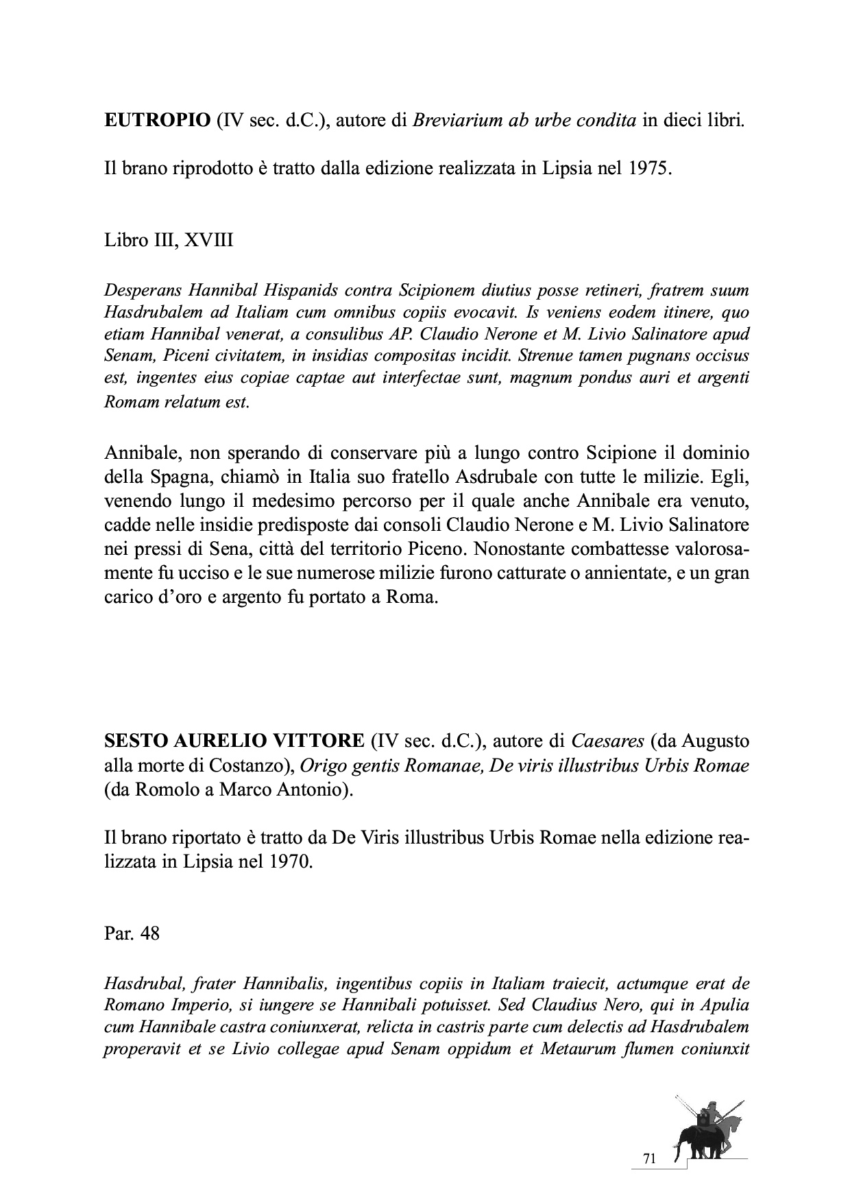 La Battaglia del Metauro p.71