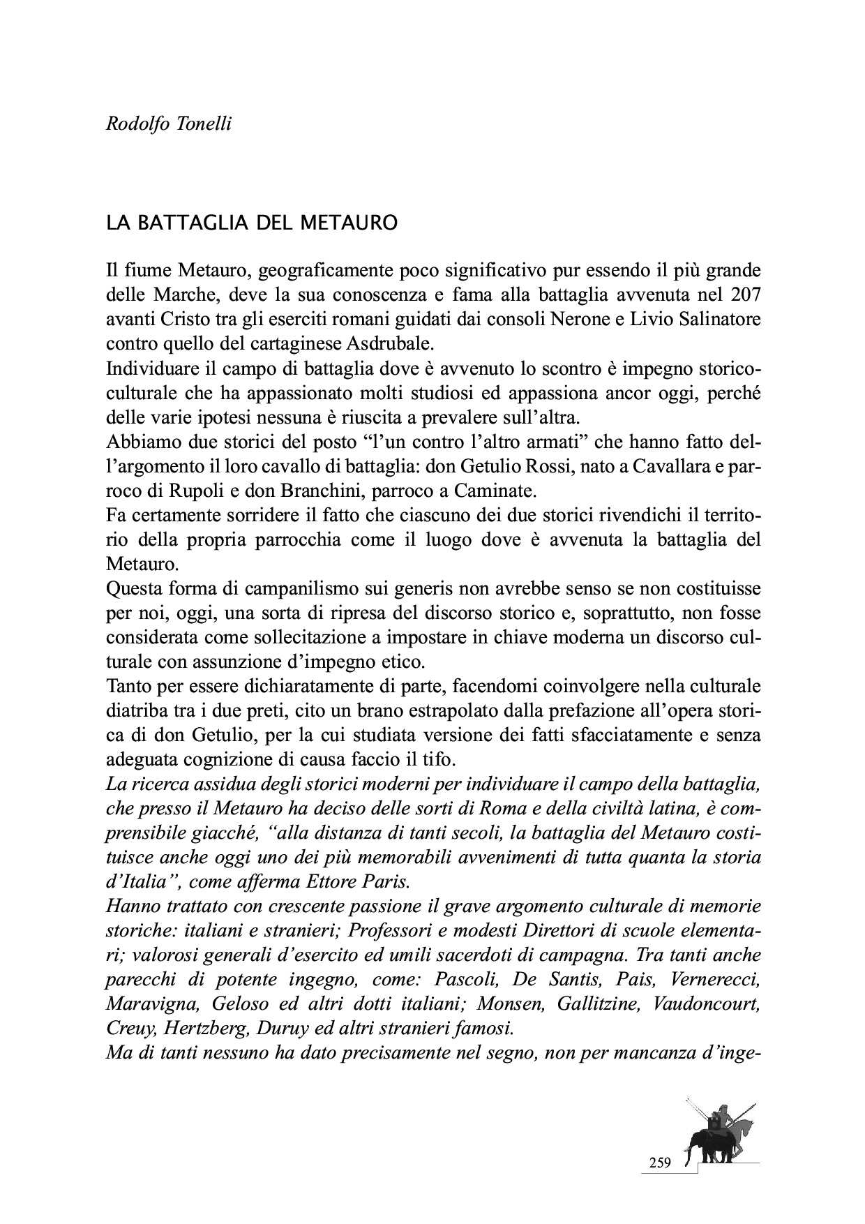 La Battaglia del Metauro p.259