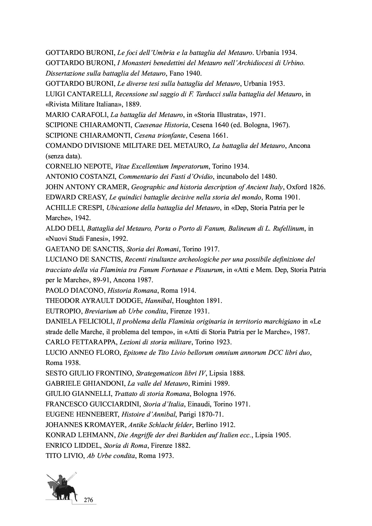 La Battaglia del Metauro p.276