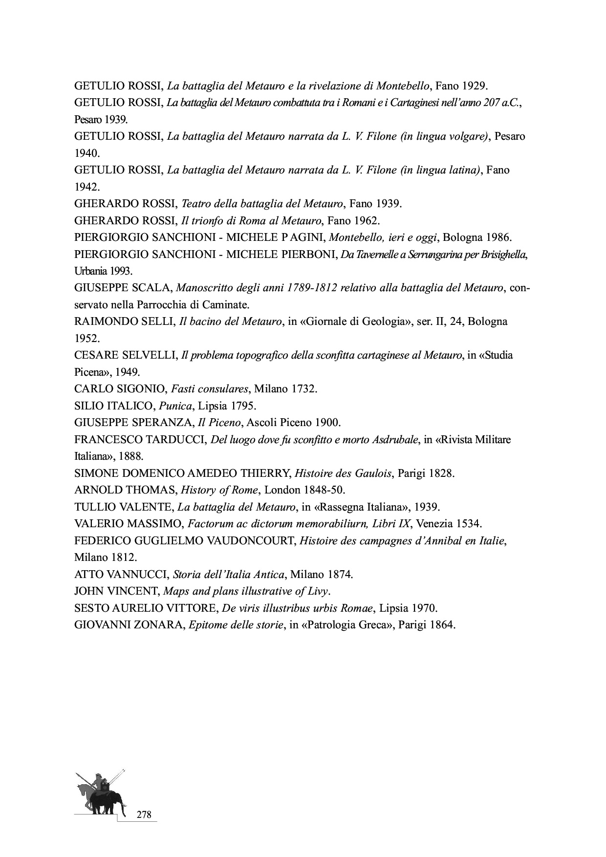 La Battaglia del Metauro p.278