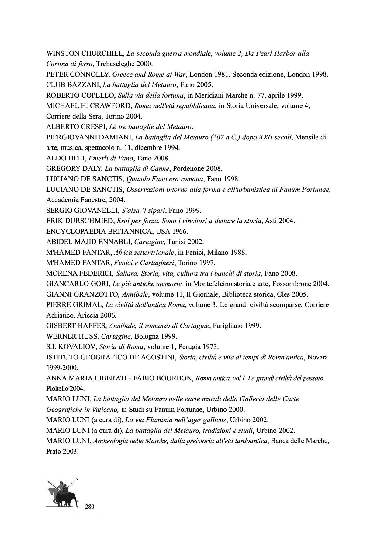 La Battaglia del Metauro p.280