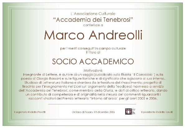 Socio Accademico Marco Andreolli