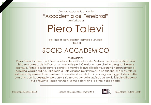 Socio Accademico Piero Talevi